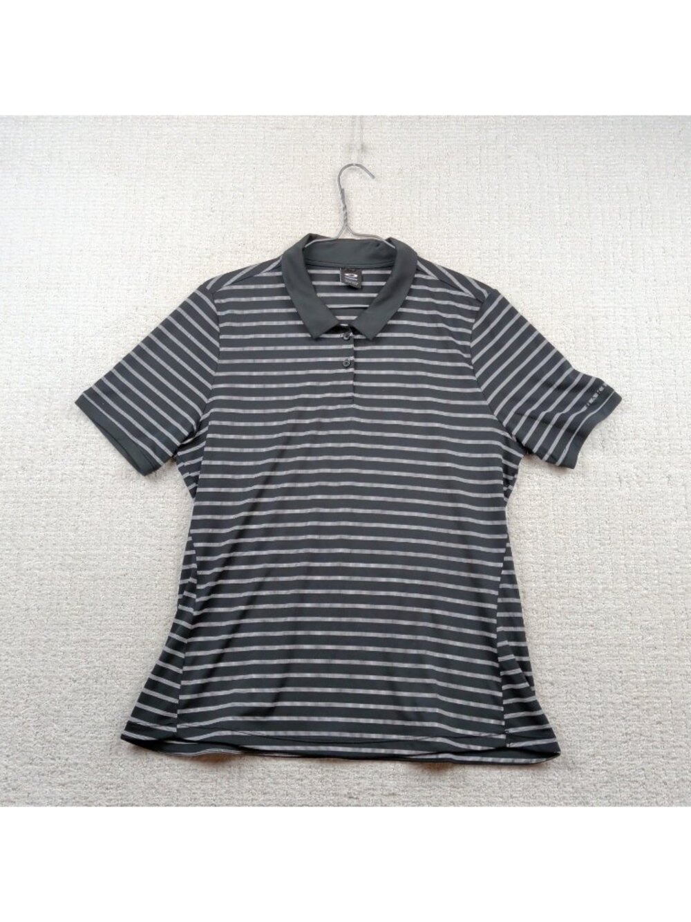 Oakley Performance Fit Women’s Short Sleeve Collared Striped Polo Shirt Read